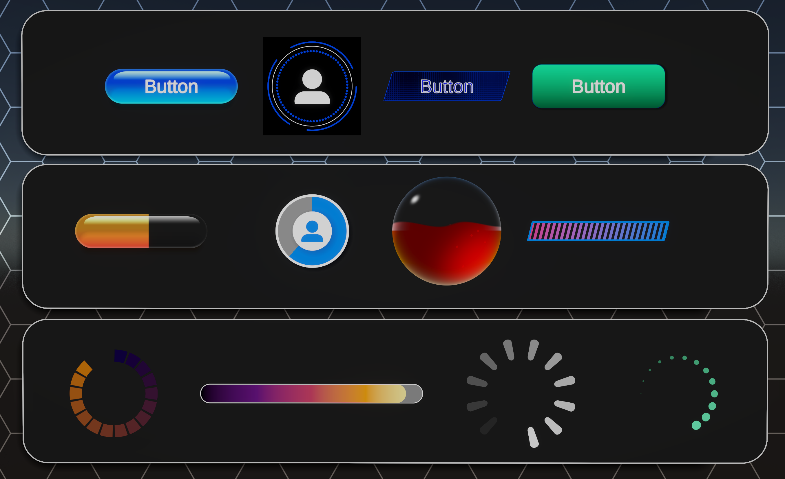 The Shader Graph UGUI Shaders: A collection of Shader Graph subgraphs that serve as building blocks for building user interface elements.