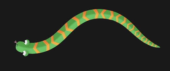 The Boris sprite deformed into a curved shape.