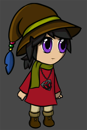 Original character prefab and its ‘head’ Sprite with unmodified SpriteRect data.