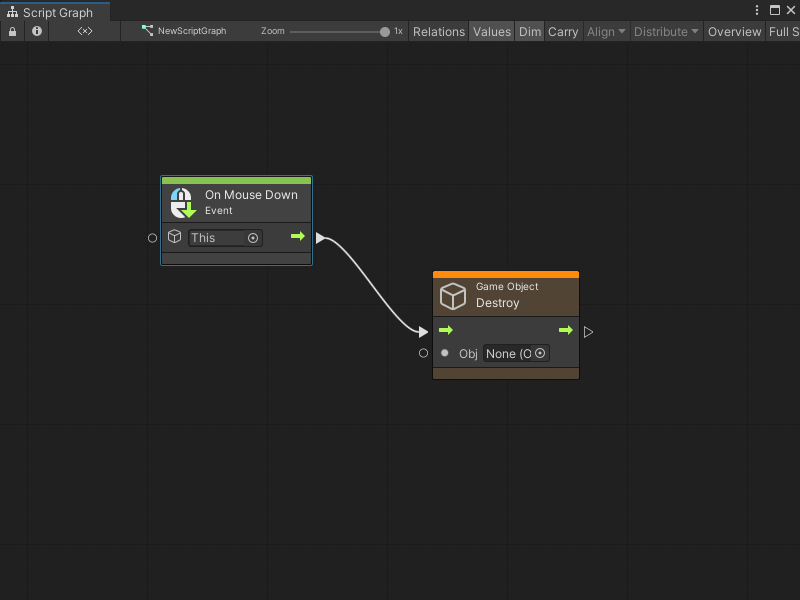 The Null node's inline value is set to None, so it's displayed in orange.