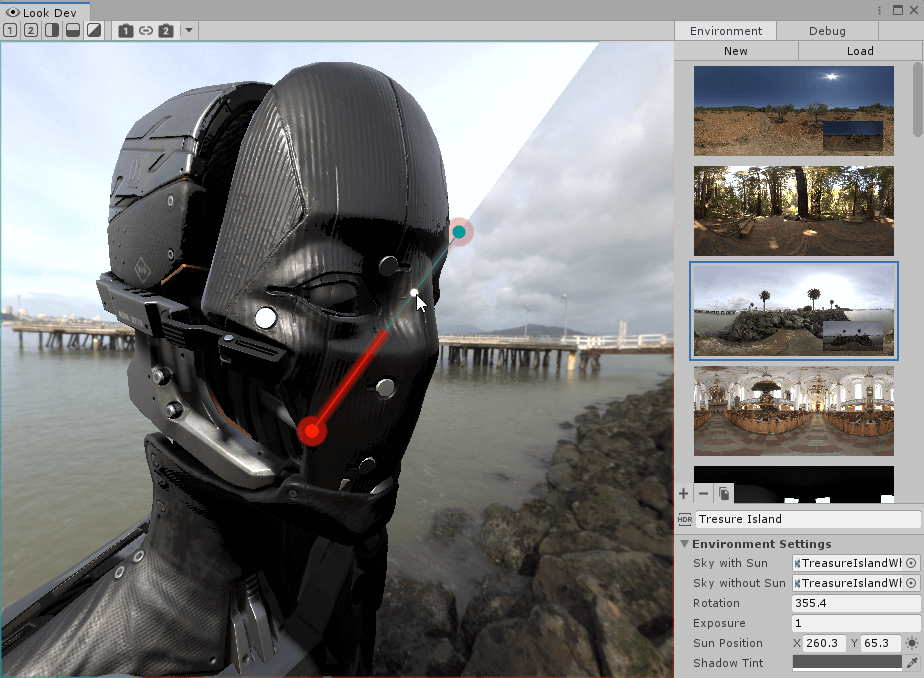 The white circle on the separator lets you change the blending behavior.